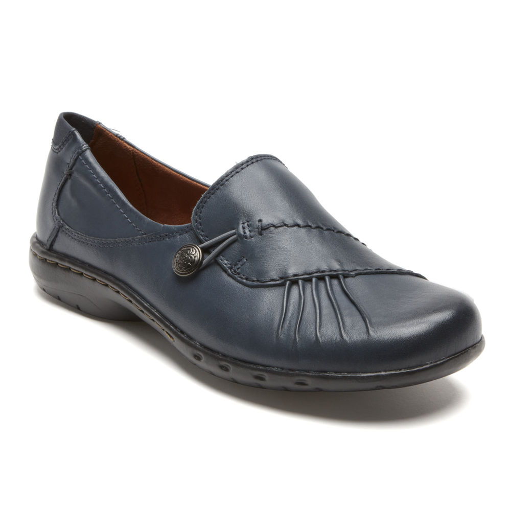 Rockport Slip-Ons Dame Marineblå - Cobb Hill Paulette - LQKO42957